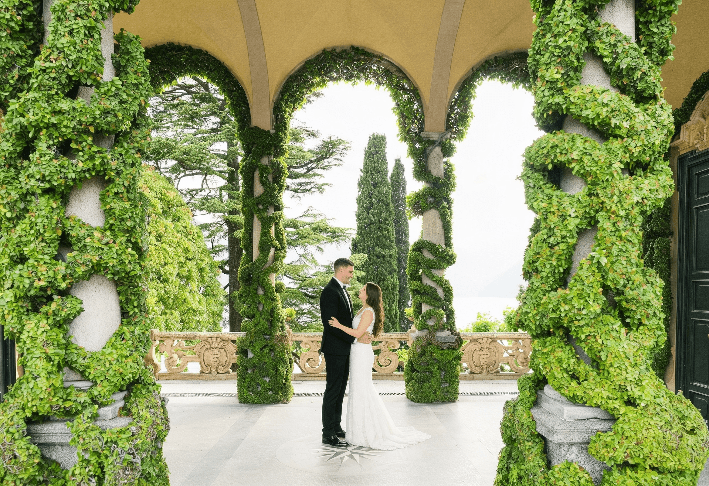 Destination wedding on Lake Como