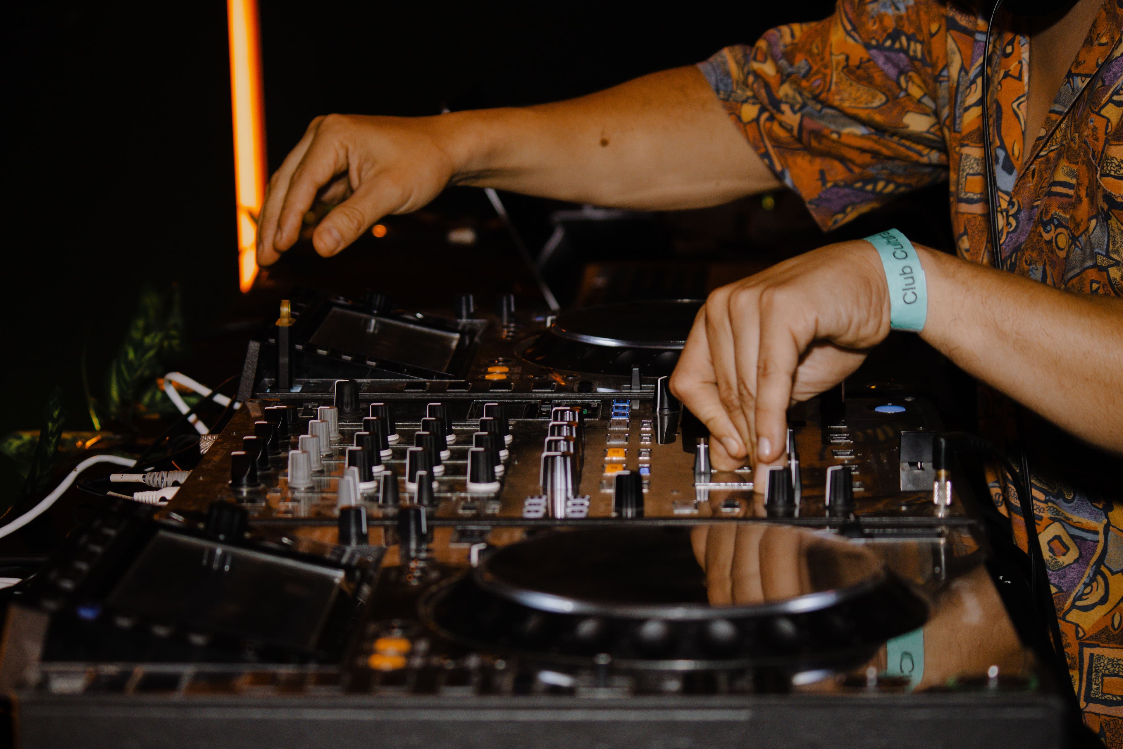 DJ mixing at a celebration