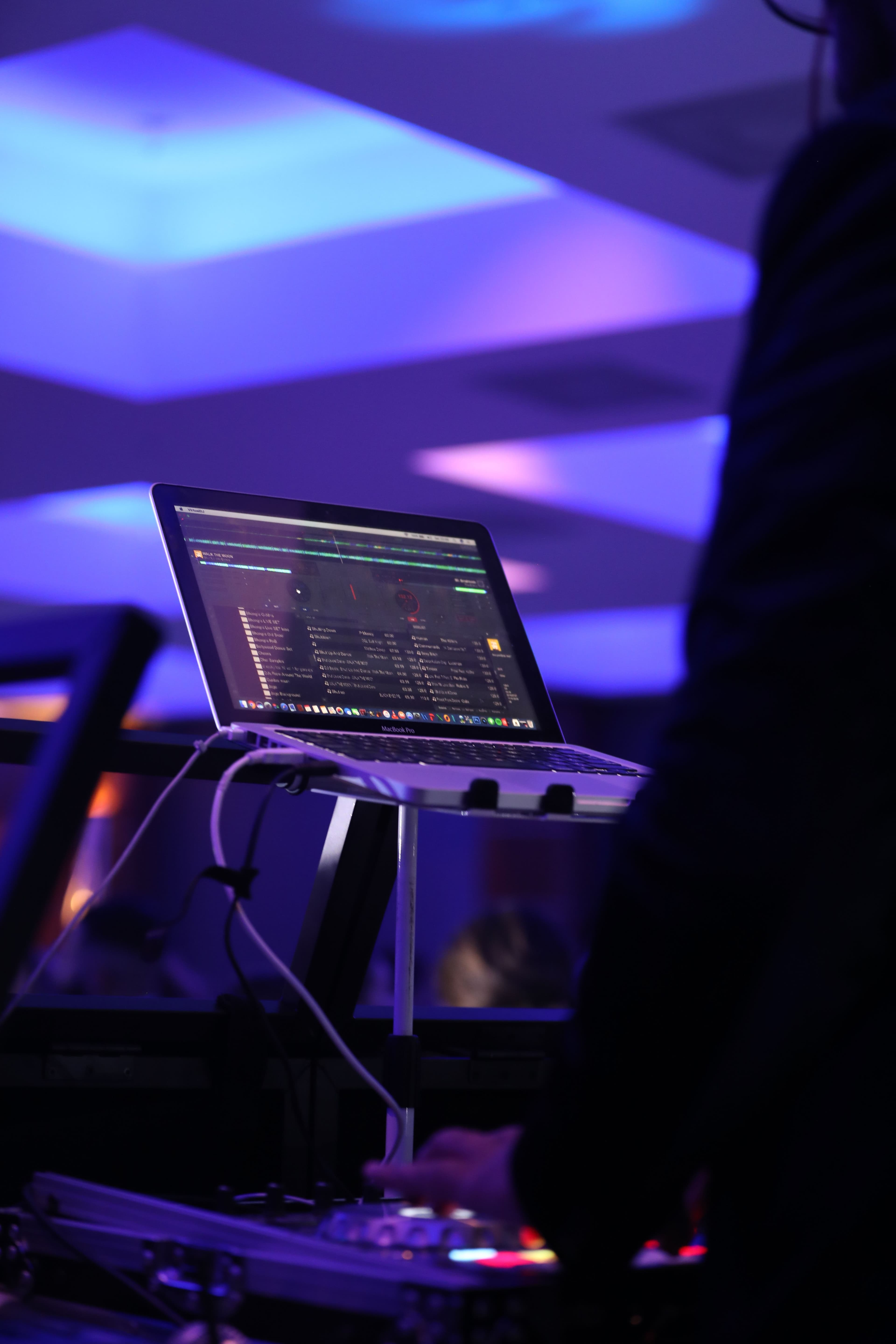 DJ booth and production lighting